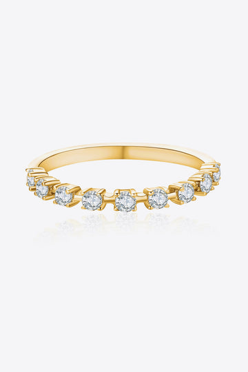 Moissanite Gold Plated Ring