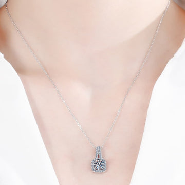 Moissanite Square Pendant Necklace