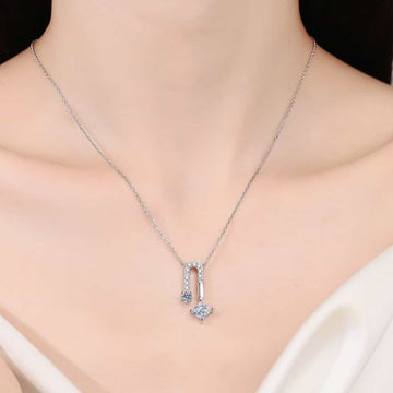 Moissanite Pendant Drop Necklace