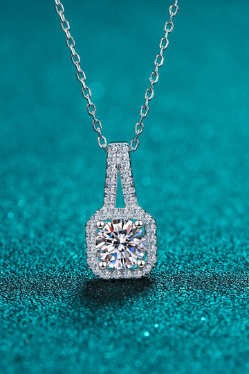 Moissanite Square Pendant Necklace