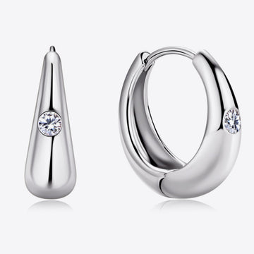 Moissanite Mini Hoop Earrings