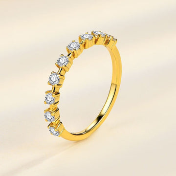 Moissanite Gold Plated Ring