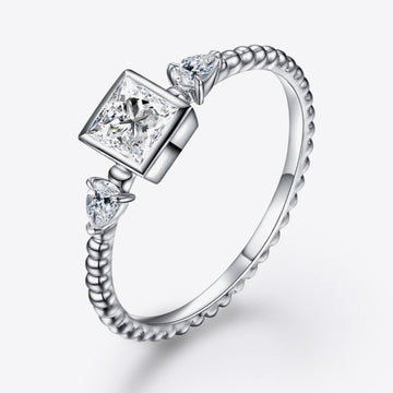 Square Shape Moissanite Ring